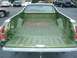 1973 Ford Ranchero - The rear view of a green 1973 Ford Ranchero pickup truck, showing its bed and tailgate.
