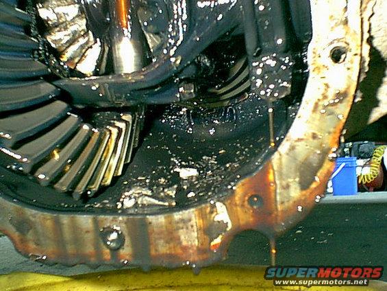 rear7.jpg here is a closeup of the shavings. this is what is left from the spider gears.