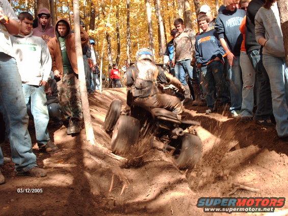 ATV in mud with spectators, 03/12/2005
