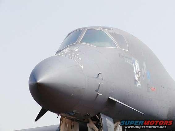 Close-up of B1-B Cockpit.  It reminds me of some animal.