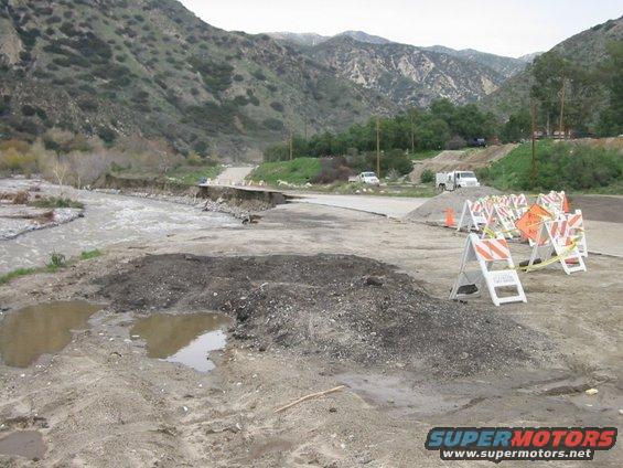 08--washout.jpg Part of the road further down the canyon that washed out.  Still not repaired nearly two years later.