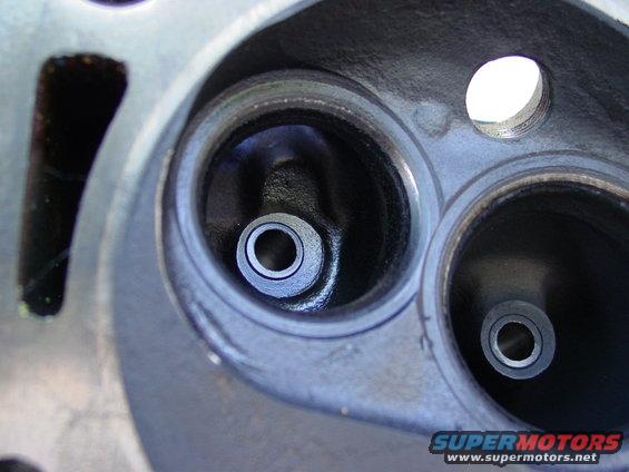 Cylinder head with two valves visible