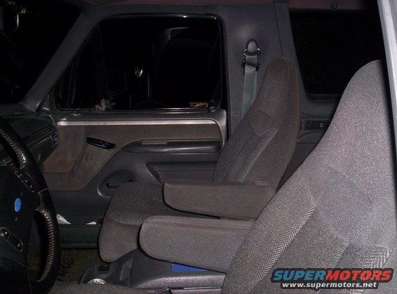 1992 Ford Bronco interior showing front seats and door panel