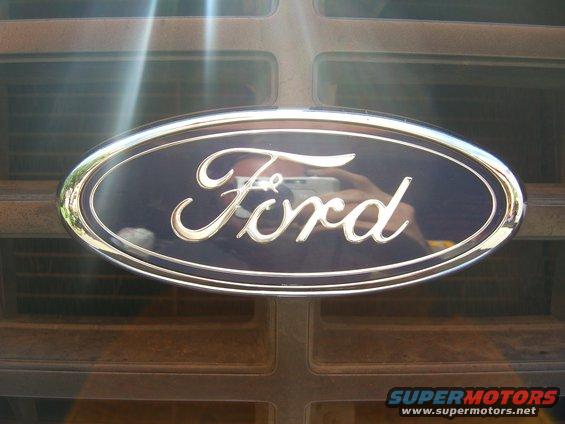 Ford emblem on a dark grille