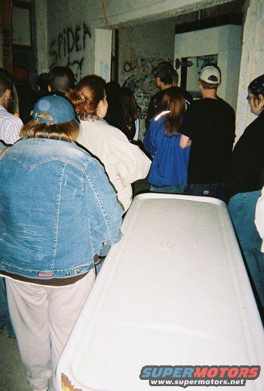 Autopsy table in the morgue.