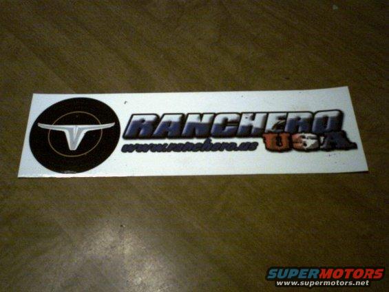 Ranchero USA sticker with a bull logo and website www.ranchero.us
