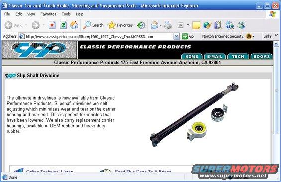 Slip shaft driveline and carrier bearings