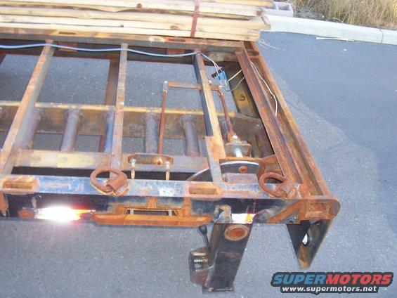 rear support jack dropped down in to position