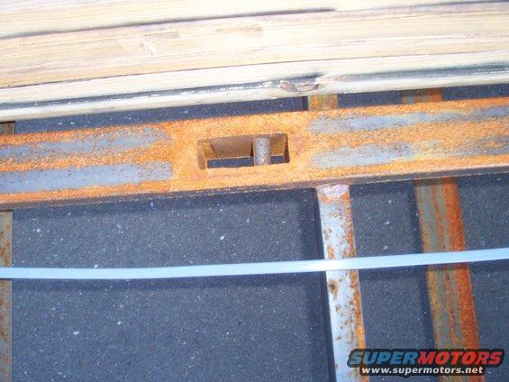 Center tie-downs.
There is a 3/4" cold rolled pin inside each pocket as a place to hook a rachet strap, or rope to. Pockets have no bottom, otherwise rain water and dirt would pool in there