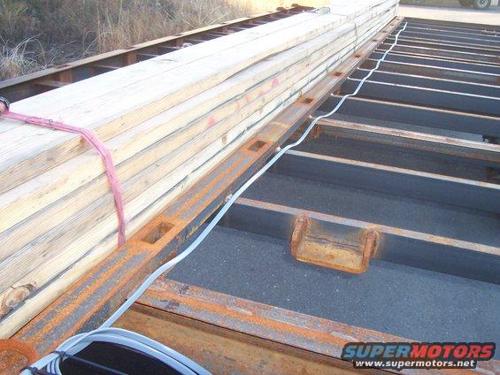center tie-downs
(wiring is temporary brake light wiring)