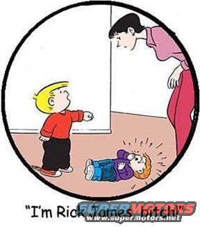 Cartoon scene of a mother scolding her son, with another son on the floor