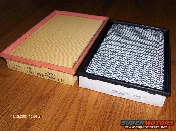 Two air filters, one labeled 'FOR MARAUDER ONLY'