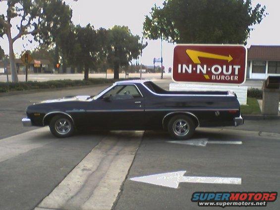 1973 Ford Ranchero parked by an In-N-Out Burger