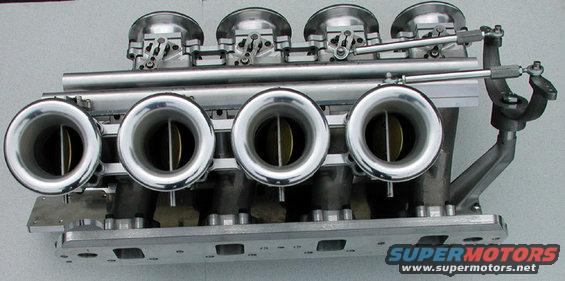 Cross ram intake manifold with four throttle bodies