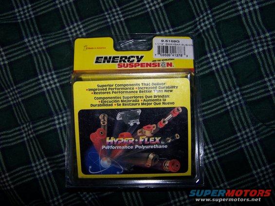 Energy Suspension Hyper-Flex performance polyurethane swaybar bushings in packaging. Part number 9.5169G