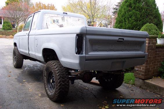 I put the bolts in the tail gate to fill in the holes that were left when I removed the aluminium  cover panel.