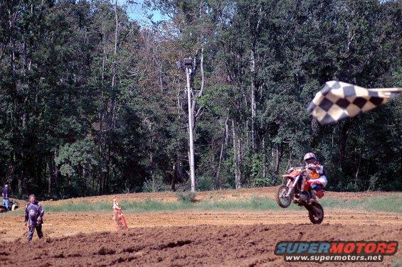 Chad winning his race