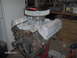 1978 Ford Bronco - Engine assembly on a stand, an Edelbrock air cleaner and aluminum valve covers.