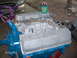 1978 Ford Bronco - A Ford Motorsport engine is shown with a blue block and silver valve covers, with a chain draped over the intake manifold.