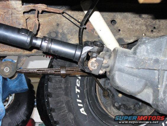 rear driveshaft u-joint angle