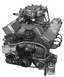 1990 Ford Mustang - Diagram of a V8 engine dual carburetors and an oil filter.
