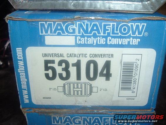 Box for a Magnaflow universal catalytic converter, model 53104