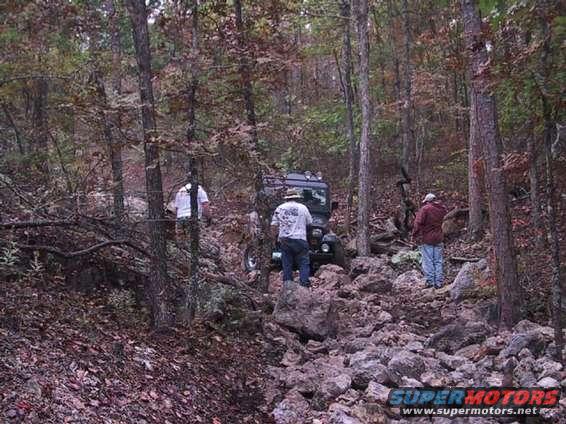 idiot_jeep.jpg A dumbass in a stock jeep with 31" tires coming down a 5 rated trail.  Guiding this dude down took about an hour and a half out of our trailride. 