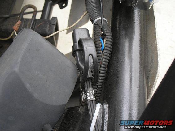 block heater plug tucked away out of harms way.
