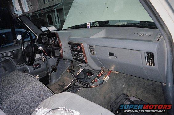 Interior dashboard of a 1989 Ford Bronco