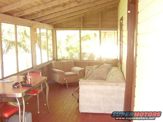 Screened in porch of our cabin.