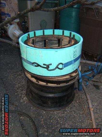Custom part assembly on stacked wheel rims