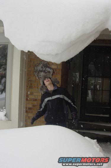 The front porch, watch out HutHut it's gonna fall.
