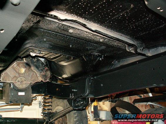 front underbody sound deadened and chassis sprayed black