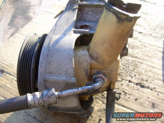 Power steering pump with pulley and reservoir
