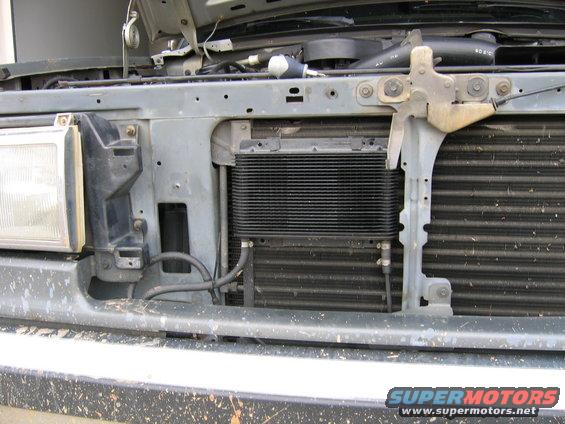Transmission cooler and remote filter on 1989 Ford Bronco front