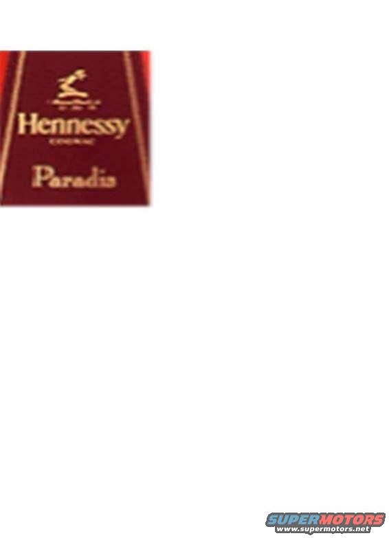 Hennessy Paradis cognac label on a red background