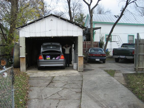 Parking consisted of this covered garage for only $20. It was 3 blocks from the stadium. 