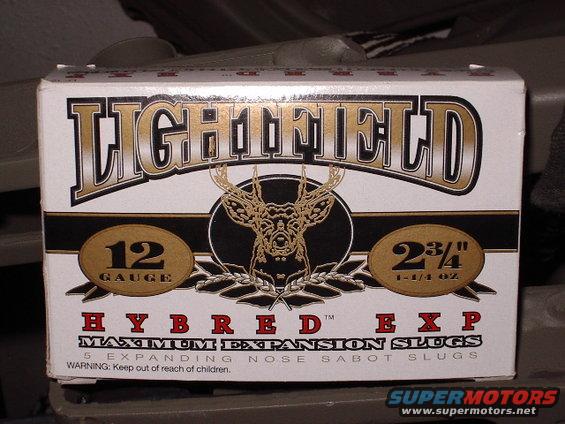 Box of Lightfield 12 gauge, 2 3/4 inch Hybrid Exp Maximum Expansion Slugs