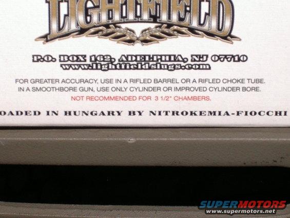 Lightfield slugs box with instructions and company info