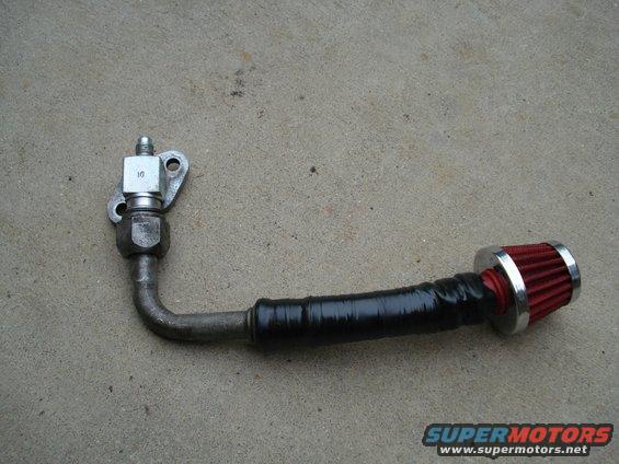 This is the intake tube.  It was on the york stock, but i used a hose repait kit to attach the filter.  Its all covered in Electrical tape to try to make it look cleaner.