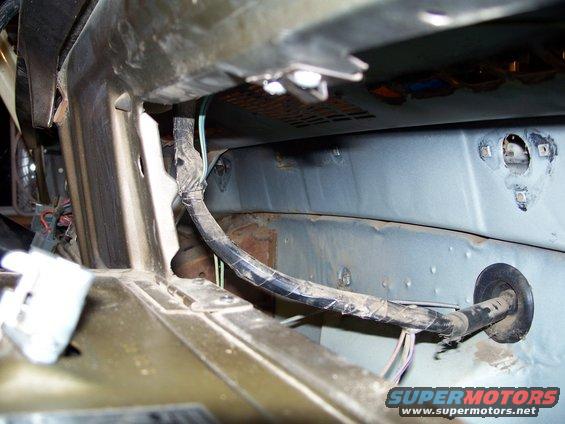 view in thru the glove box . . . most of the dash is gutted