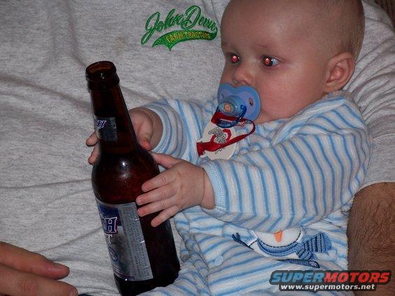WOW - thats a big bottle Dad!