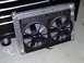 1990 Ford Mustang - Radiator and dual electric fans assembly, likely an aftermarket upgrade part.