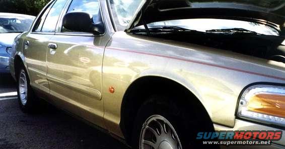 27.jpg Side blinker (required by UK Law) and custom paint stripe on Geordie Vic's P72.