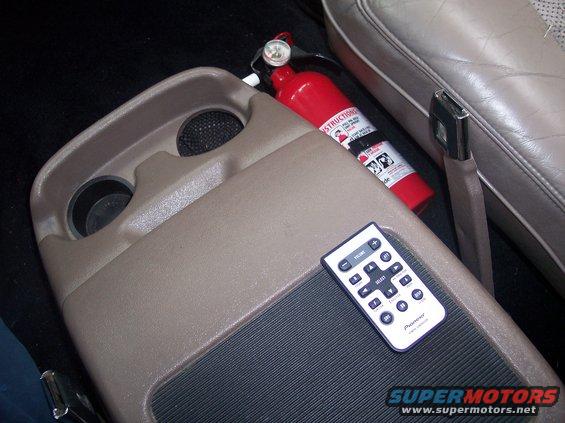In case of spontaneous human combustion..the stereo remote is attached to the center console with velcro so it doesn't fall off every time I open the lid or go around a corner