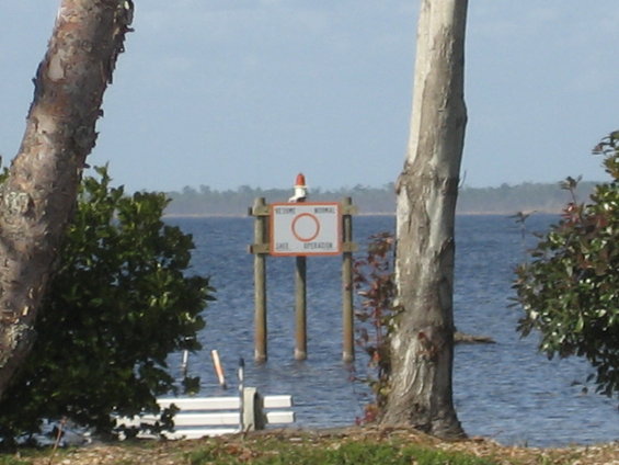 Sign in water with text 'NORMAL' and 'SAFE OPERATION'
