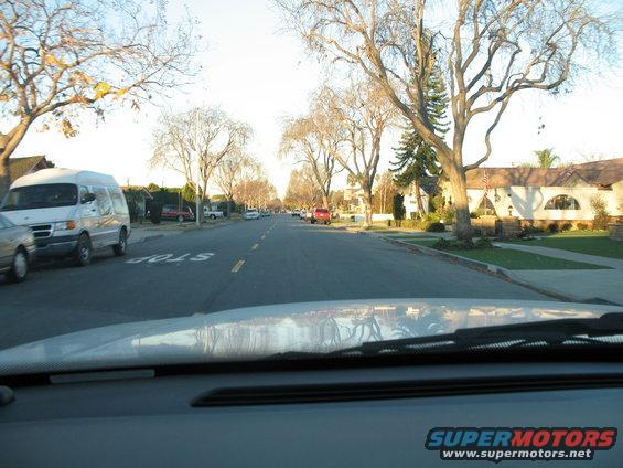 White van parked on residential street