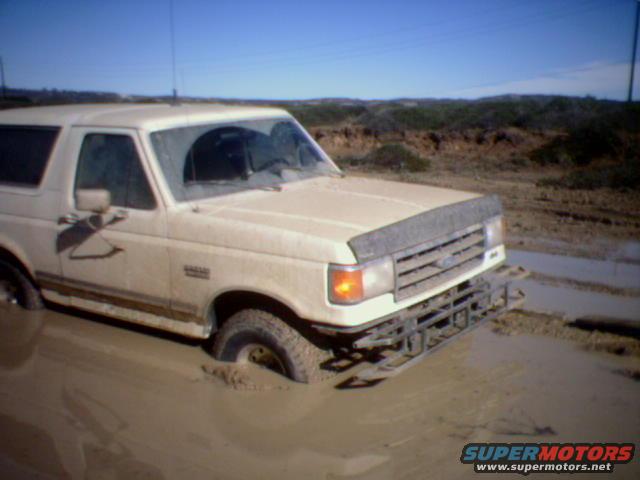 Stuck, which led to ripping the bumper off. 