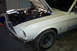 1968 Ford Mustang - White 1968 Ford Mustang with hood open, showing the engine bay and front fender.