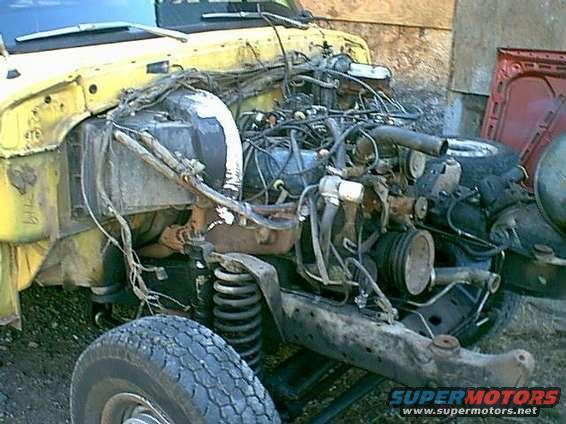 What it used to look like under the hood. The old 351 M was ruined